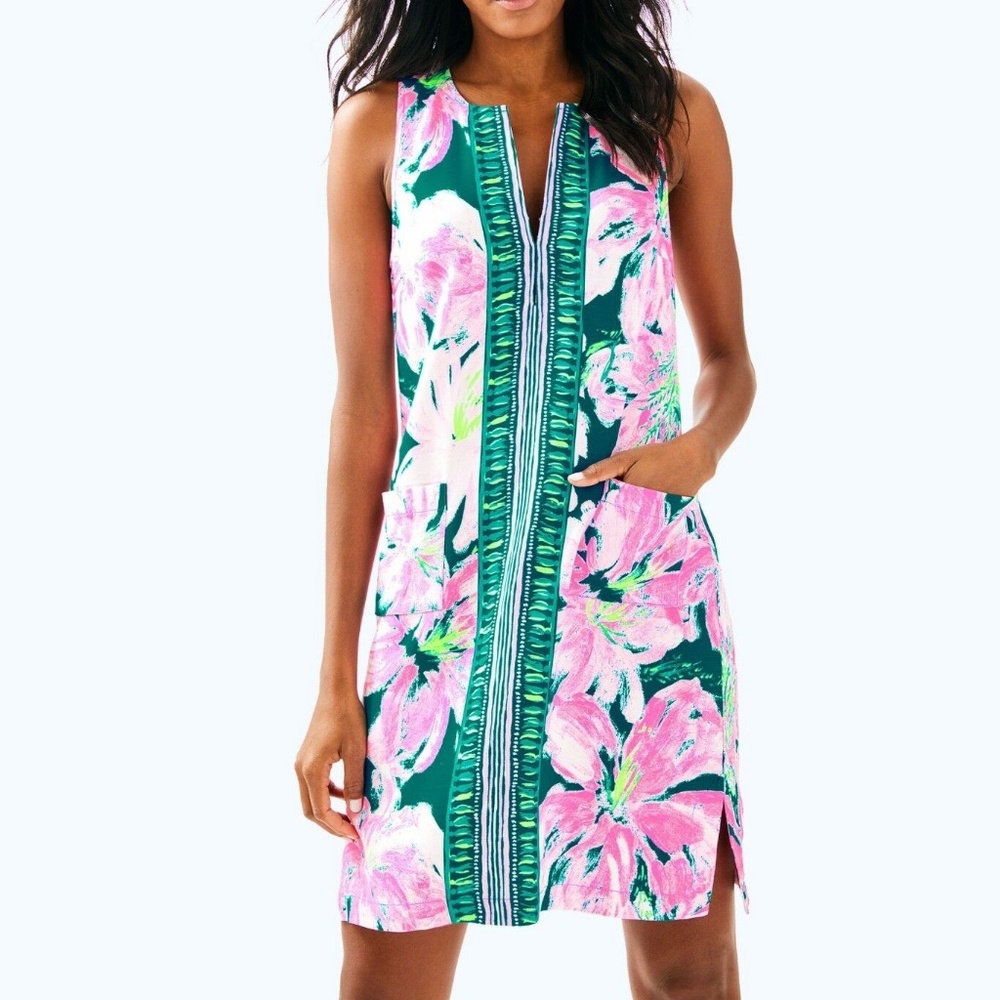 BNWT! $282 Lilly Pulitzer Carlotta Stretch Shift Dress, Size 12